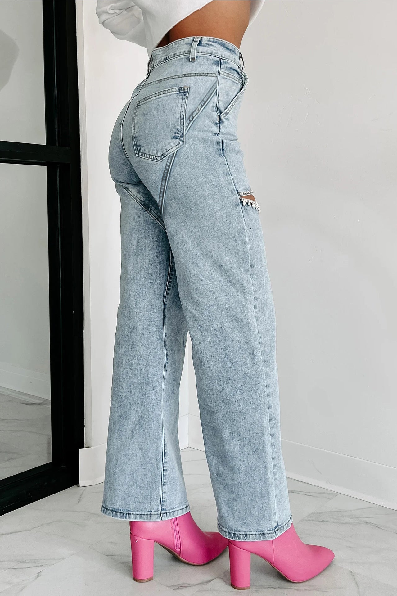 Дамски дънки Crystal FW 2026-Thedresscode