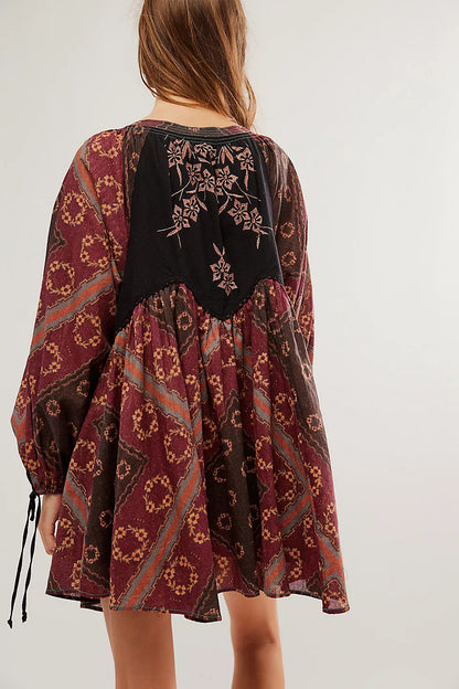 Дамска рокля Bordo Bohemian Dream SS25-Дамска рокля Bordo Bohemian Dream SS25-Thedresscode