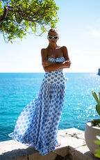 Дамски бански + пола Blue Hearts **SALE 25**-бански-Thedresscode