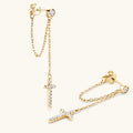 Дамски обеци Gold Cross Chain SS26