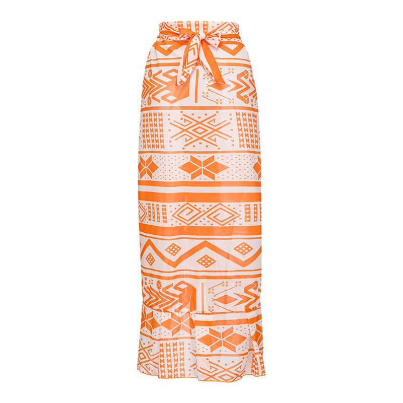 Дамски бански + плажна пола Tribal Sunset SS25-бански-Thedresscode