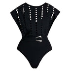 Дамски бански + плажна пола Black Code SS25-бански-Thedresscode