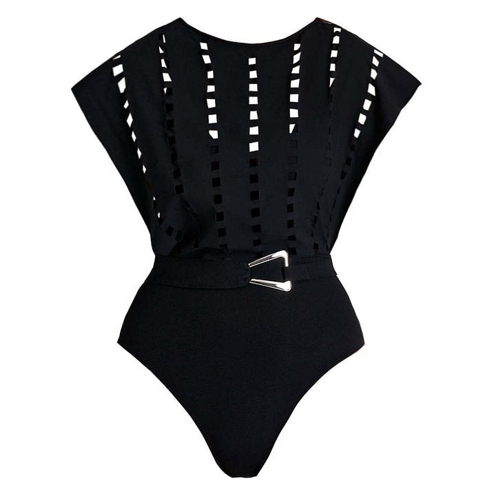 Дамски бански + плажна пола Black Code SS25-бански-Thedresscode