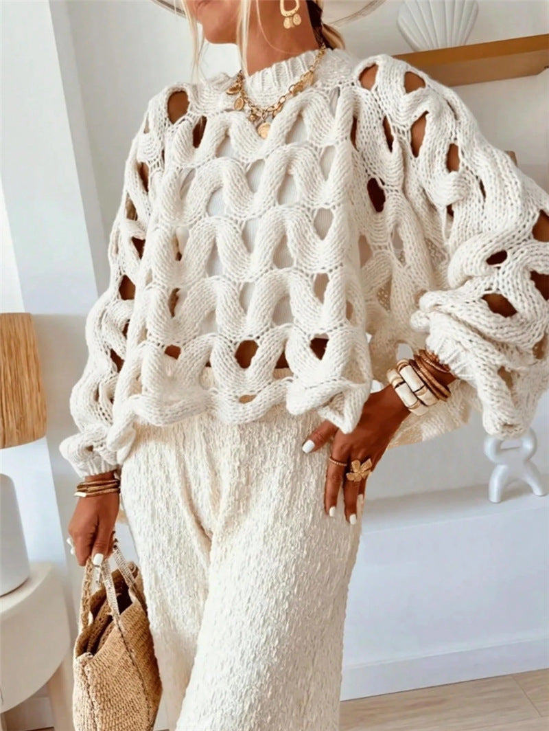 Дамски пуловер Lattice FW 2026-Thedresscode