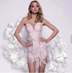 Дамска мини рокля White Serena FW 2026-Дамска мини рокля White Serena 24'-Thedresscode