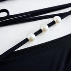 Дамски бански + пола Pearls Black EDT. SS25-бански-Thedresscode
