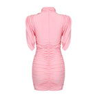 Дамска рокля рамене Pink Queen FW 2026-Дамска рокля с голи рамене Green Neon Crystals 24'-Thedresscode