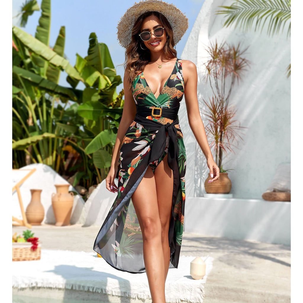 Дамски бански + пола Tropical Paradise SS25-Thedresscode