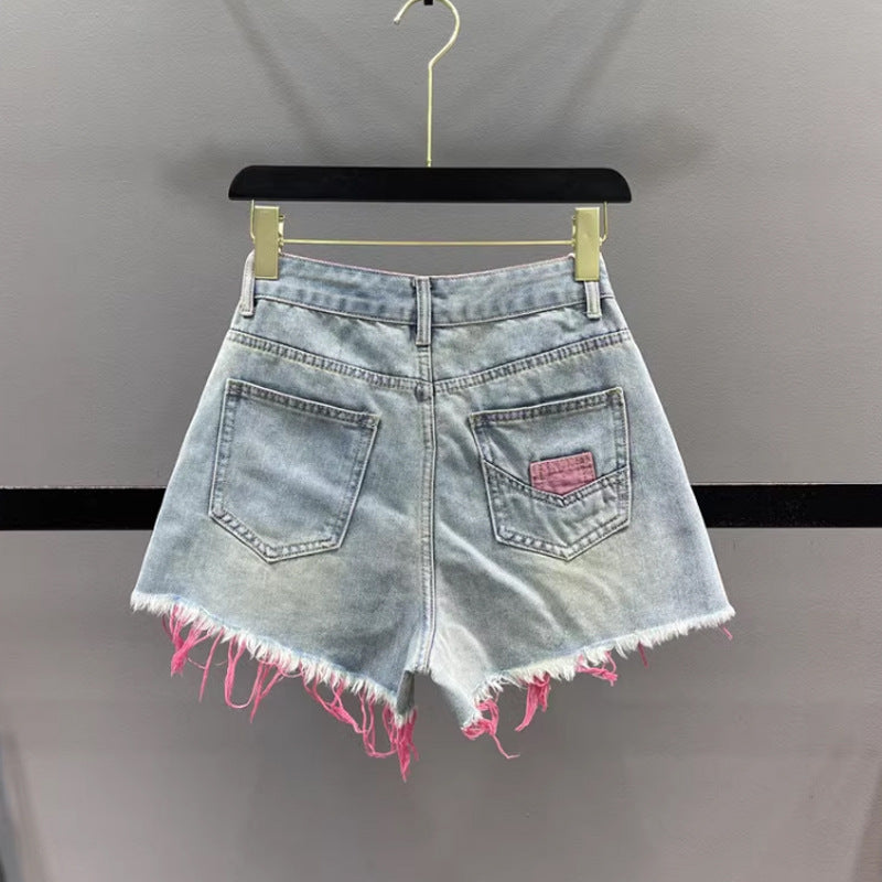 Дамски къси панталони Pink Ripped SS26