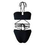 Дамски бански + пола Pearls Black EDT. SS25-бански-Thedresscode