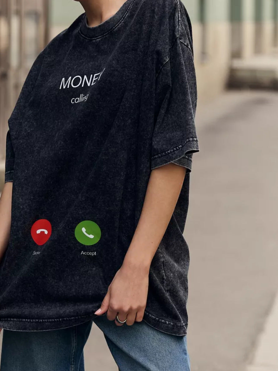 Дамска тениска Money Calling SS25-https://detail.1688.com/offer/829335745554.html?kj_agent_plugin=aibuy-Thedresscode