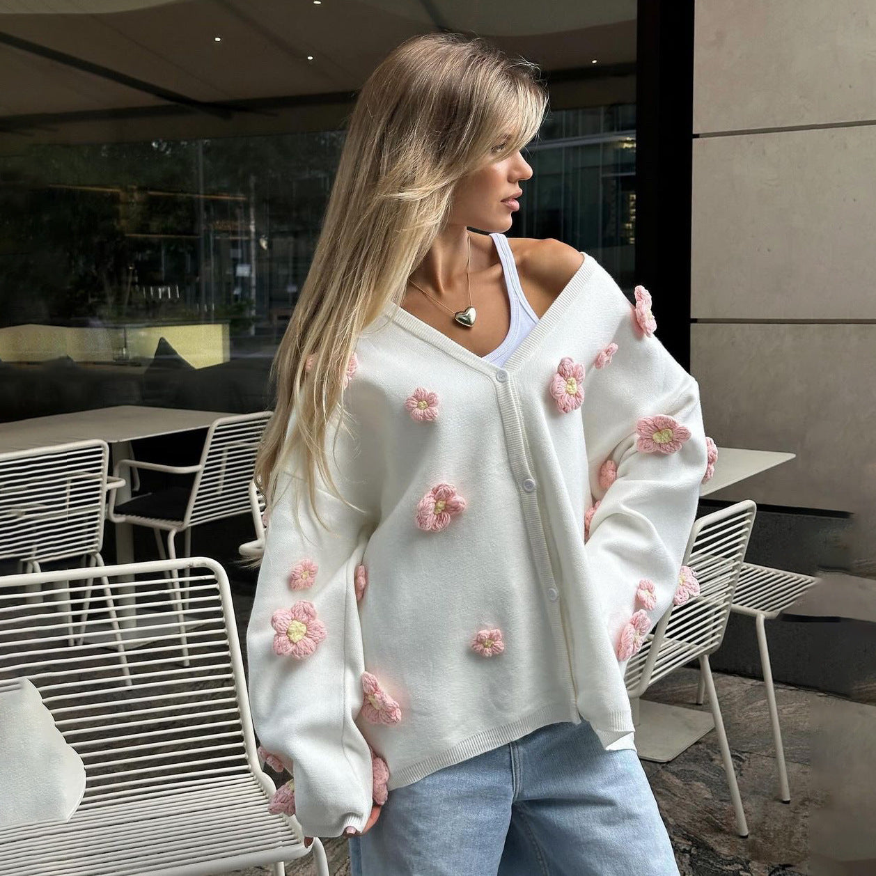 Дамска жилетка Pink 3D Flowers FW 2026-Дамска жилетка Pink 3D Flowers 25'-Thedresscode