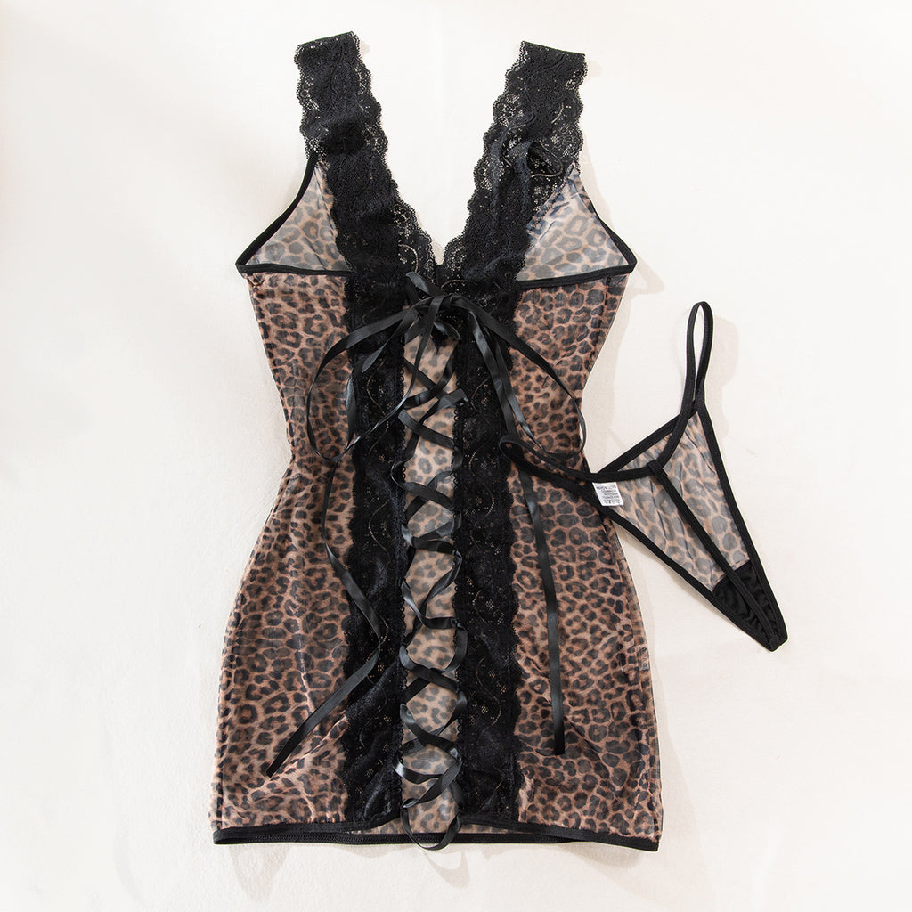 Дамска нощницa бельо Leopard Print SS26