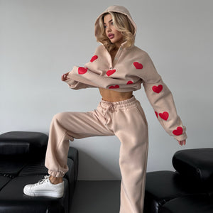 Дамски суичър Red Pulse FW 2026-Thedresscode