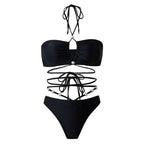 Дамски бански + пола Pearls Black EDT. SS25-бански-Thedresscode