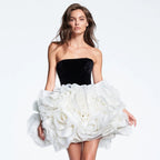 Дамска рокля White Roses FW 2026-Дамска елегантна рокля White Ribbon 24'-Thedresscode