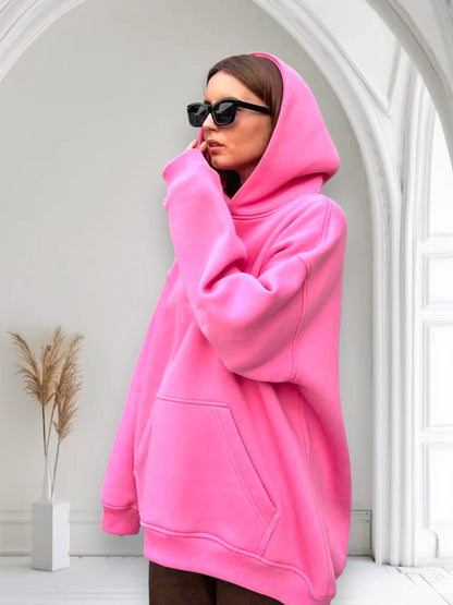 Дамски суичър с качулка Hoody Pink SS24-Sweatshirt-Thedresscode