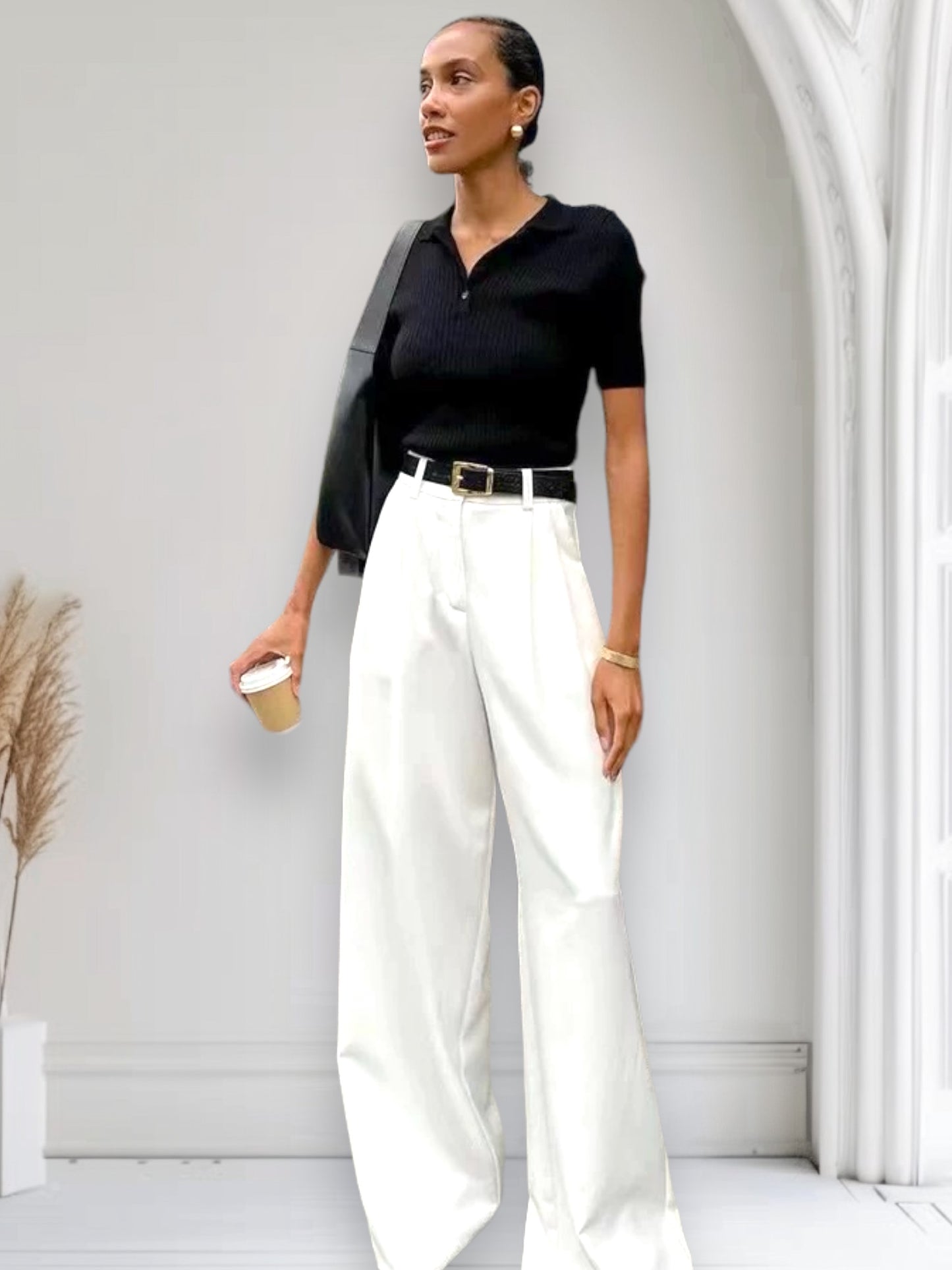 Дамски панталон White Style SS24-Pants-Thedresscode