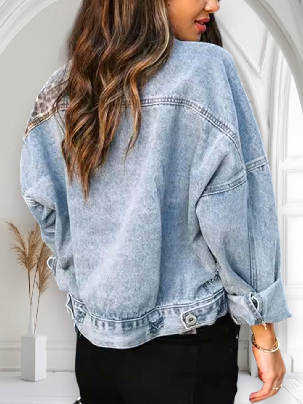 Дамско яке Denim Leopard SS25-Дамско яке Denim Leopard 24'-Thedresscode
