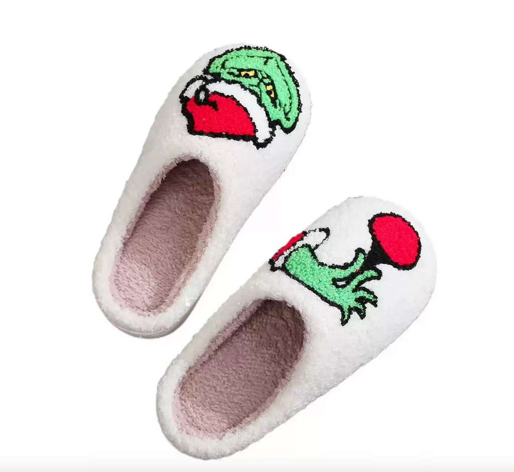 Унисекс коледни чехли Christmas grinch FW 2026-Мъжки домашни пантофи-Thedresscode