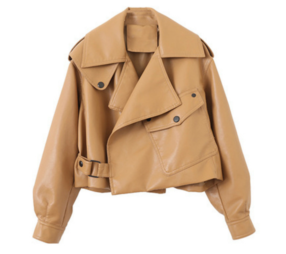 Дамско кожено яке Beige Mood SS26