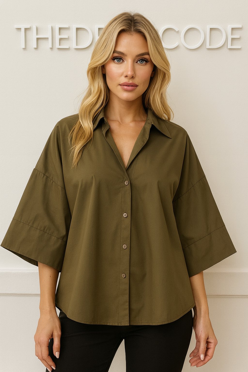 Дамска риза Olive Oversize SS26