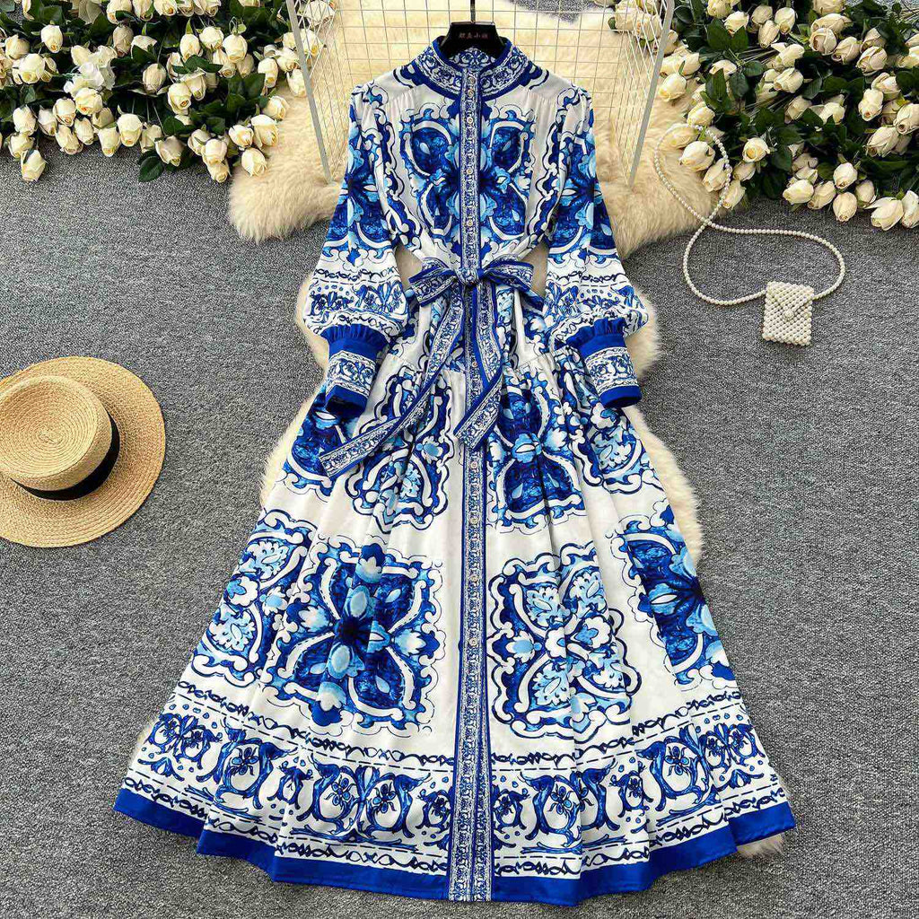 Дамска рокля Azure Mosaic Maxi SS26