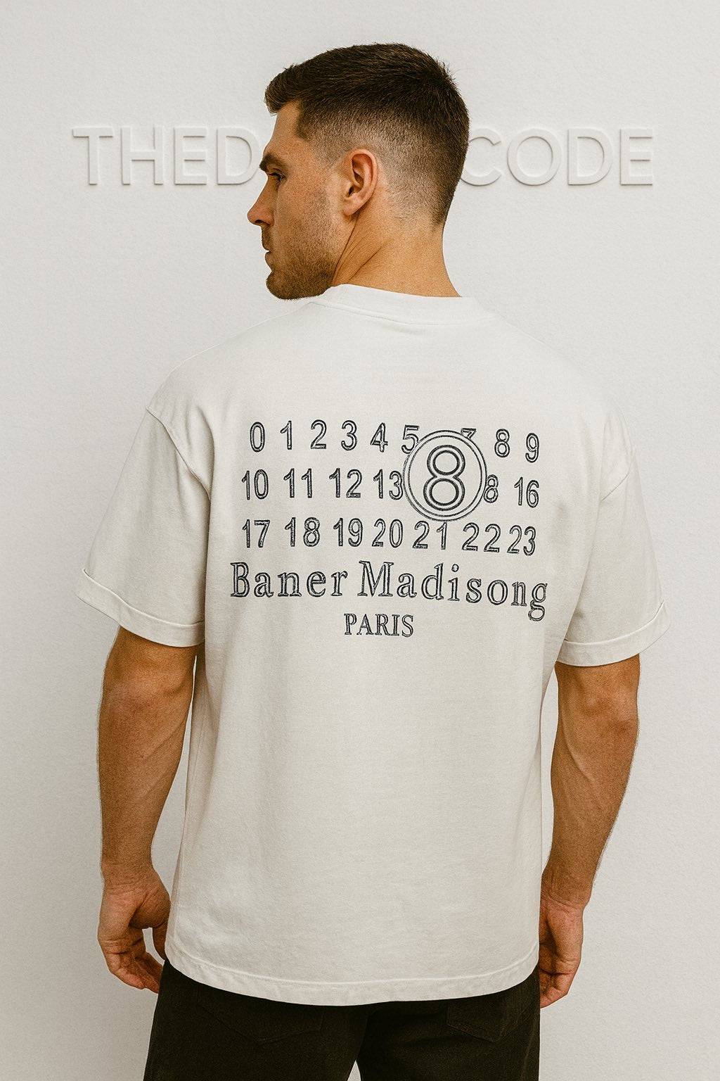 Мъжка тениска White Madison Code SS26