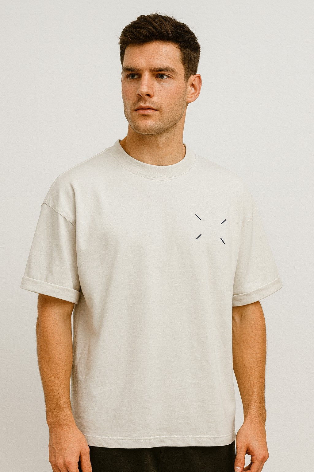 Мъжка тениска White Madison Code SS26