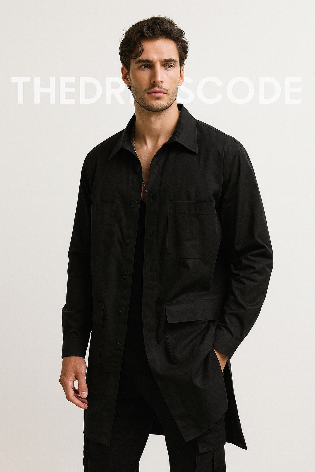 Мъжка риза/яке Black Sunfield SS26