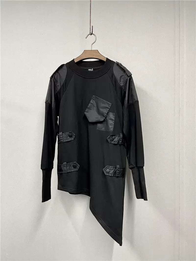 Мъжка блуза Black Asymmetric SS26