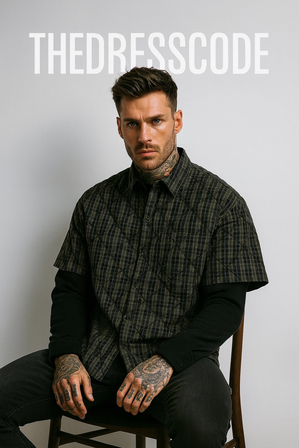 Мъжка риза Quilted Plaid Layered SS26