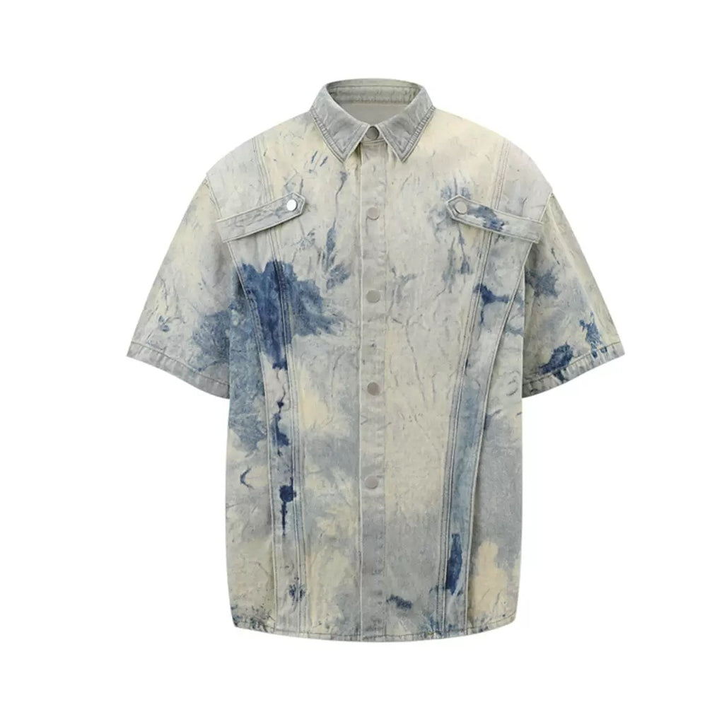 Мъжка риза Acid Wash Denim SS26