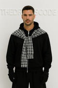 Мъжки суичър Plaid Shadow Zip SS26
