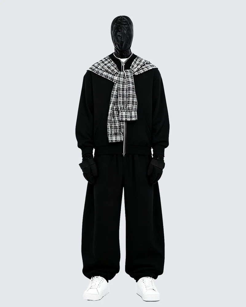 Мъжки суичър Plaid Shadow Zip SS26