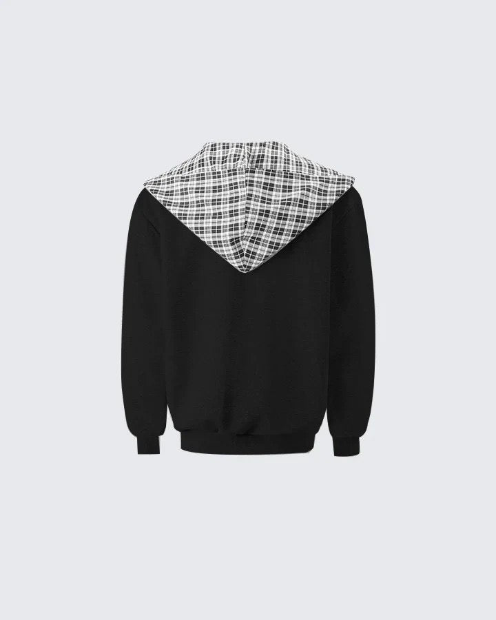 Мъжки суичър Plaid Shadow Zip SS26