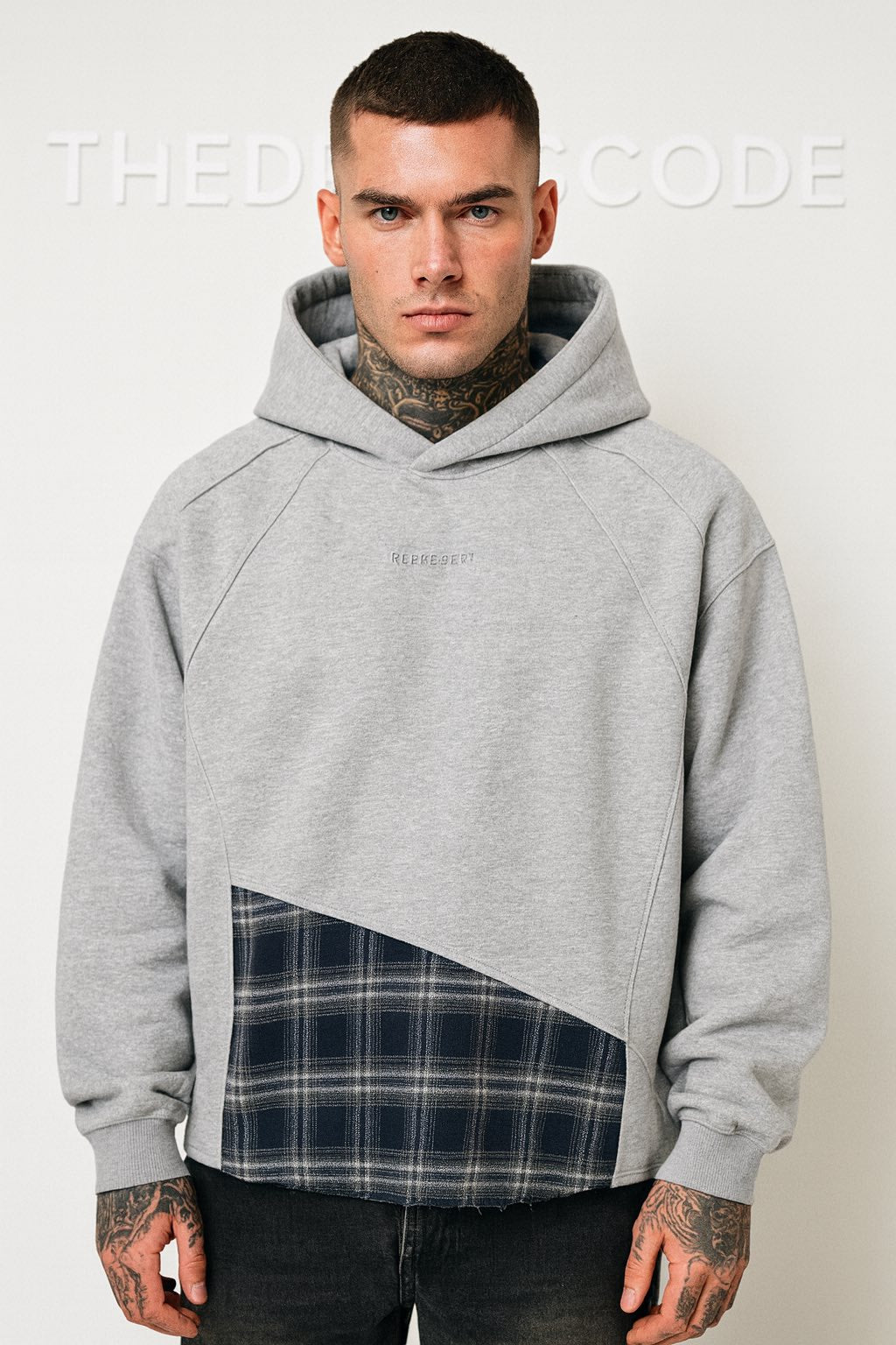 Мъжки суичър Plaid Patch SS26