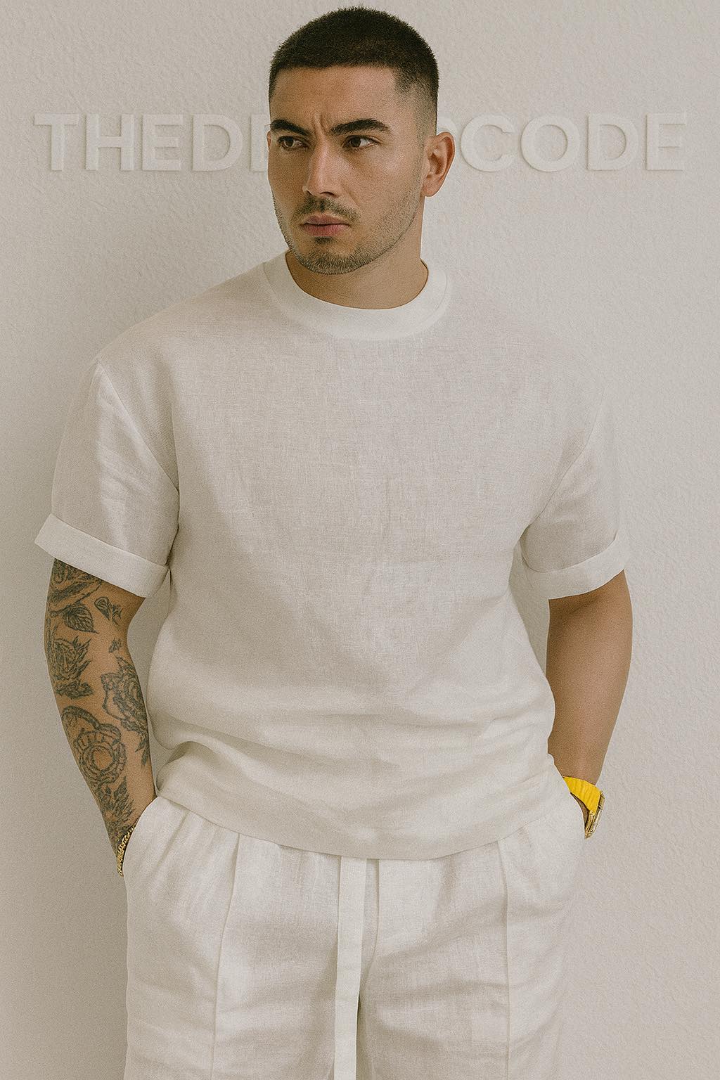 Мъжка тениска Linen Pure SS26