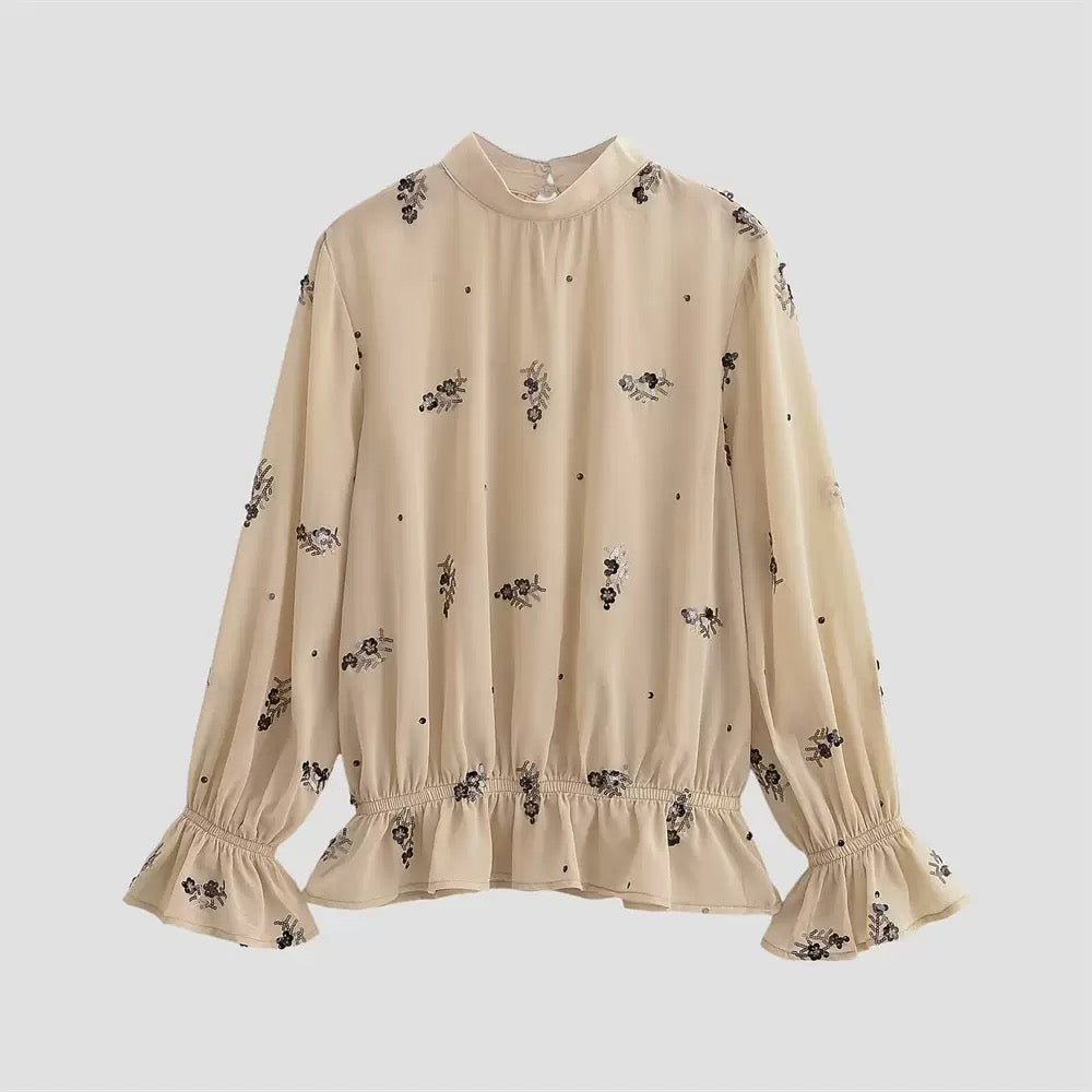 Дамска блуза Blossom Beige SS26