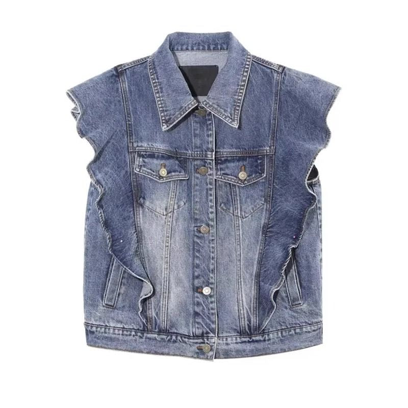 Дамски елек Ruffle Denim SS26