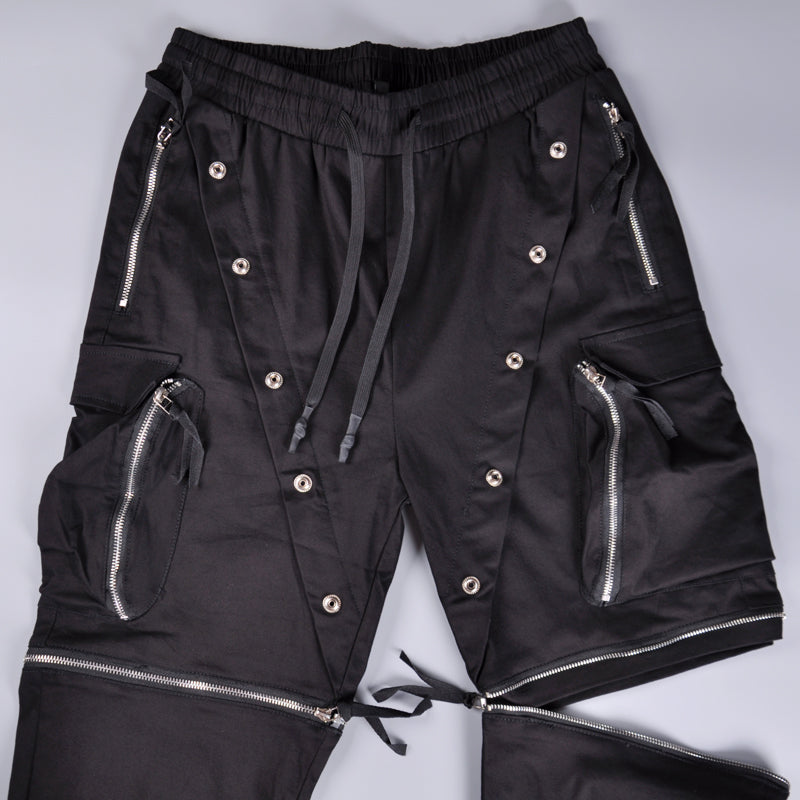 Трансформиращи мъжки панталони - 2in1 Dark-мъжки панталони с цип-Thedresscode