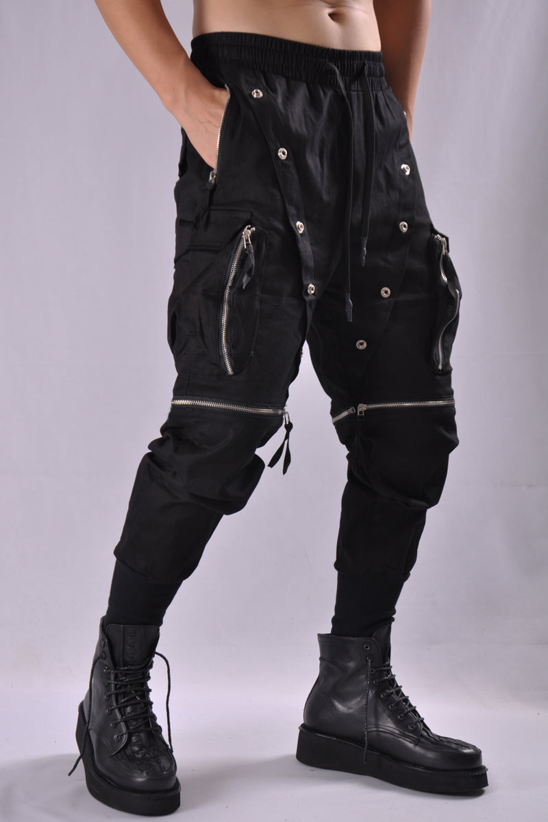 Трансформиращи мъжки панталони - 2in1 Dark-мъжки панталони с цип-Thedresscode