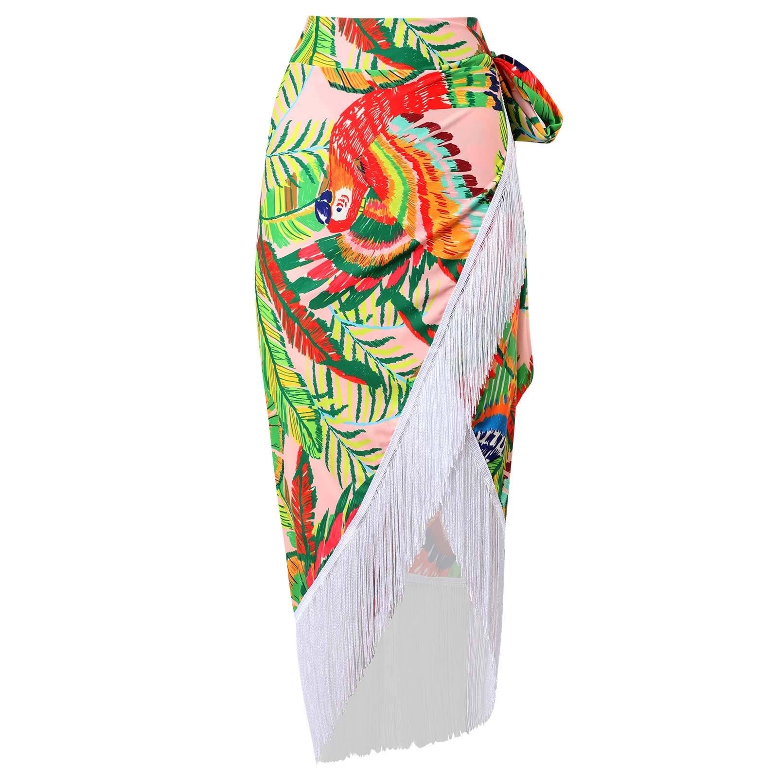 Дамски бански + плажна пола PARROT SS25-Swimwear-Thedresscode