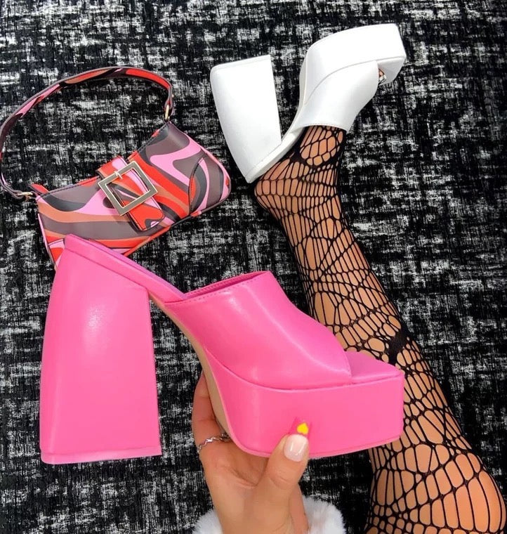 Дамски чехли с платформа Barbie Vibe** SALE 24 **-Apparel & Accessories-Thedresscode