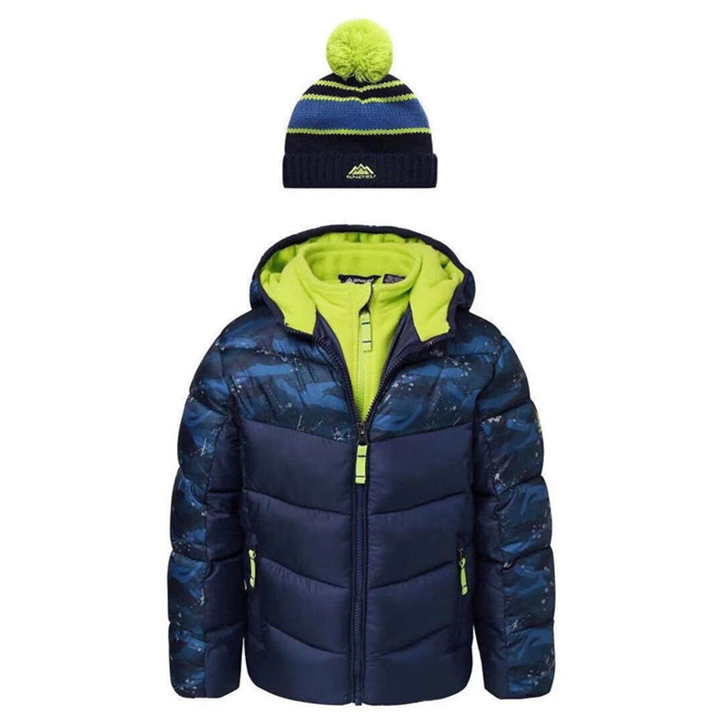 Детско зимно яке с поларена суичър подплата+ шапка подарък ** SALE 24 **-зимно яке за момчета-Thedresscode